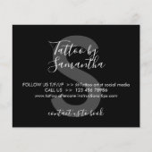 Schwarze Körperkunst-Salon-Nachbehandlungsanweisun Flyer (Vorne)