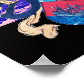 SCHWARZE KORSAIR/Piratenschiff Schlacht in blauros Poster (Ecke)