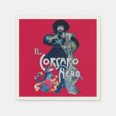 SCHWARZE KORSAIR rot Serviette (Vorderseite)