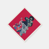 SCHWARZE KORSAIR rot Serviette (Ecke)