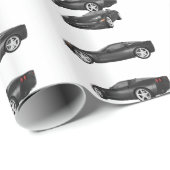 Schwarze Korvette Geschenkpapier (Rolleneckpunkt)