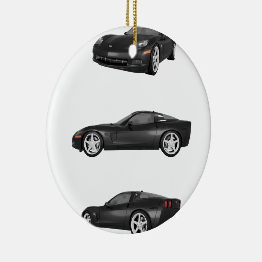 Schwarze Korvette Keramikornament (Rechts)