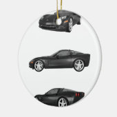 Schwarze Korvette Keramikornament (Links)