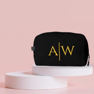 Schwarze Kosmetiktasche für Brautjungfern, individ Waschbeutel