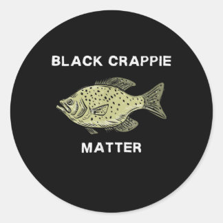 Schwarze Krabben Fischen Art Runder Aufkleber