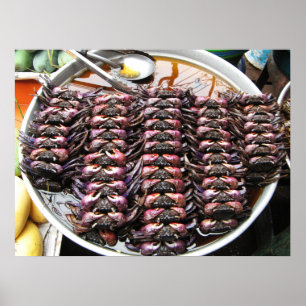 Schwarze Krabben [Po Na] ... Thai Street Food Poster