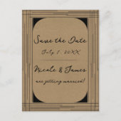 Schwarze Kraft Minimal Moderne Linien Hochzeit Ankündigungspostkarte (Vorderseite)