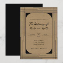 Schwarze Kraft Minimal Moderne Linien Hochzeit