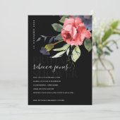 SCHWARZE KRAFT-ROTE ROSEN BUNCHEN FLORALISCHES BRA ANKÜNDIGUNG (Stehend Vorderseite)