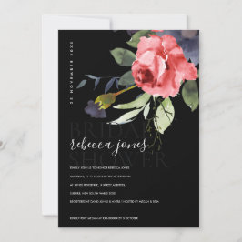 SCHWARZE KRAFT-ROTE ROSEN BUNCHEN FLORALISCHES BRA ANKÜNDIGUNG