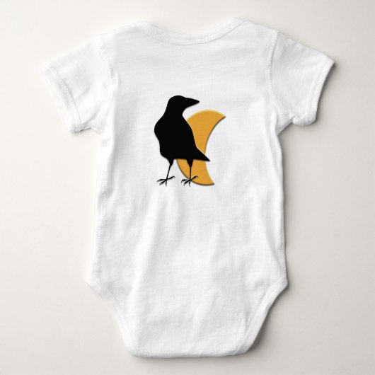 Schwarze Krähe Baby Strampler (Rückseite)