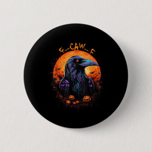 Schwarze Krähe, F-caw-f Lustiger Schwarzer Vogel M Button