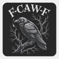 Schwarze Krähe F-Caw-F Lustiger Schwarzer Vogel Mo