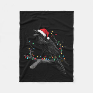 Schwarze Krähe, F-caw-f Lustiger Weihnachts-Rabe-S Fleecedecke