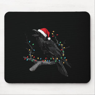 Schwarze Krähe, F-caw-f Lustiger Weihnachts-Rabe-S Mousepad