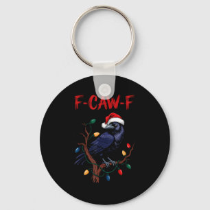 Schwarze Krähe, F-caw-f Meme Schwarzer Vogel mit S Schlüsselanhänger