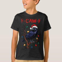 Schwarze Krähe, F-caw-f Meme Schwarzer Vogel mit W
