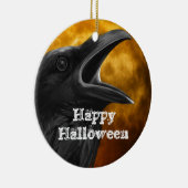 Schwarze Krähe Halloweens Keramikornament (Rechts)