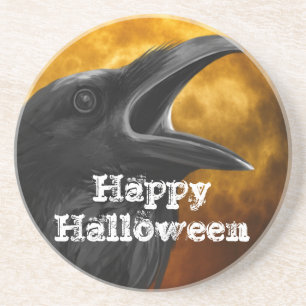 Schwarze Krähe Halloweens Untersetzer