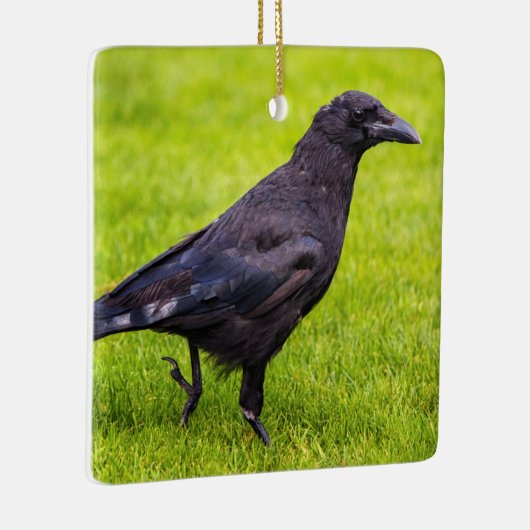Schwarze Krähe Keramikornament (Rechts)