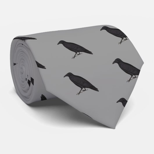 Schwarze Krähe Krawatte (Gerollt)