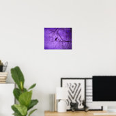 Schwarze Krähe Lila Himmel Poster (Heimbüro)