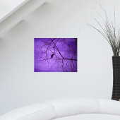 Schwarze Krähe Lila Himmel Poster
