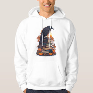 Schwarze Krähe oben der Bücher 2023 Hoodie