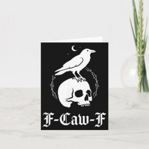 Schwarze Krähe Schwarzer Rabe Vogel Gothic Art Hum Karte