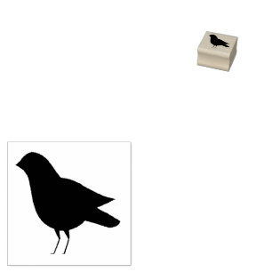 Schwarze Krähen-Gummi-Briefmarke Gummistempel