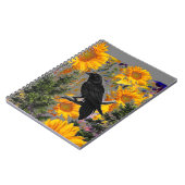 schwarze Krähen- u. Sonnenblumekunst Notizblock (Linke Seite)
