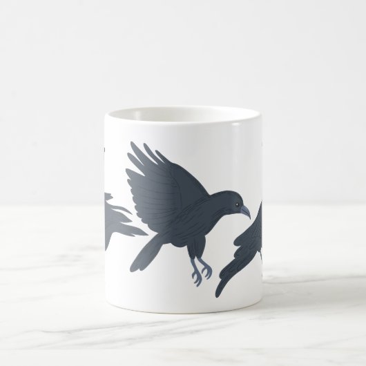 Schwarze Krähen Vogelbilder Personalisiert Kaffeetasse (Mittel)