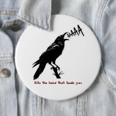 Schwarze Krähenillustration - Gothic-Kunstdesign Button (Beispiel)