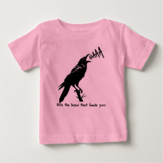 Schwarze Krähenillustration - Kunstdesign im gotis Baby T-shirt