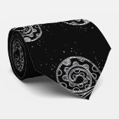 SCHWARZE KRAKE KRAWATTE (Gerollt)