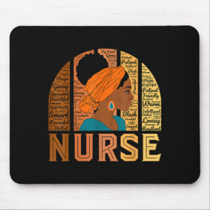 Schwarze Krankenschwester Afro Frau Inspirierendes Mousepad