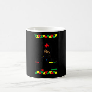 Schwarze Krankenschwester Afro Retro Cool Black Hi Kaffeetasse