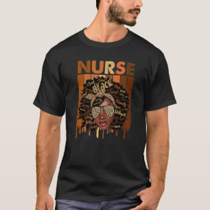 Schwarze Krankenschwester Afro Retro Cool Black Hi T-Shirt