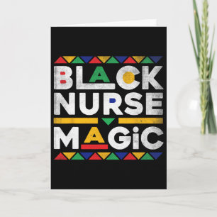 Schwarze Krankenschwester Melanin Afro Afrikanisch Karte