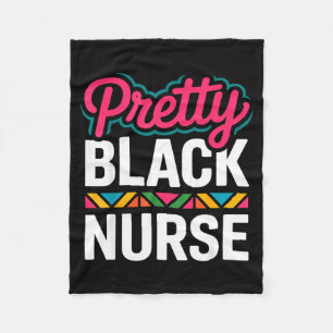 Schwarze Krankenschwester Melanin Frau Schwarze Ge Fleecedecke