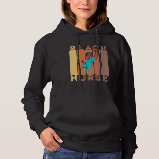 Schwarze Krankenschwester Melanin Männliche Kranke Hoodie (Vorderseite)