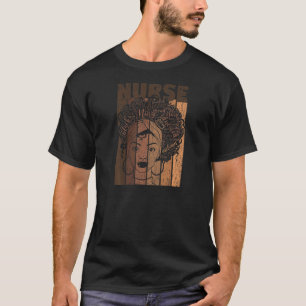 Schwarze Krankenschwester Melanin Schwarze Geschic T-Shirt