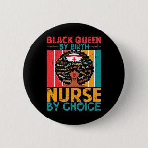 Schwarze Krankenschwester Sophisticated Und Gorgeo Button