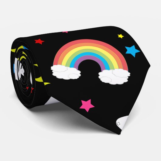 Schwarze Krawatte (Gerollt)