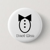 schwarze Krawatte Button (Vorderseite)