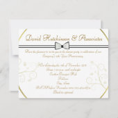 SCHWARZE KRAWATTE CORPORATE DINNER EMPFANG INVITAT EINLADUNG (Vorderseite)