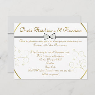 SCHWARZE KRAWATTE CORPORATE DINNER EMPFANG INVITAT EINLADUNG