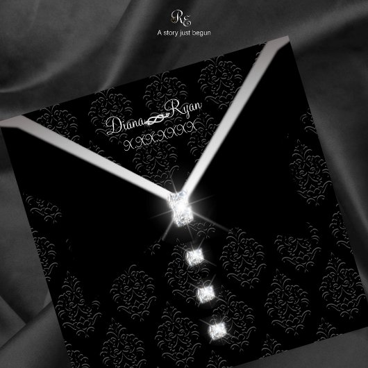 Schwarze Krawatte Diamond Einladung