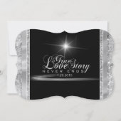 Schwarze Krawatte Diamond Einladung (Vorderseite)