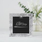 Schwarze Krawatte Diamond Einladung (Stehend Vorderseite)